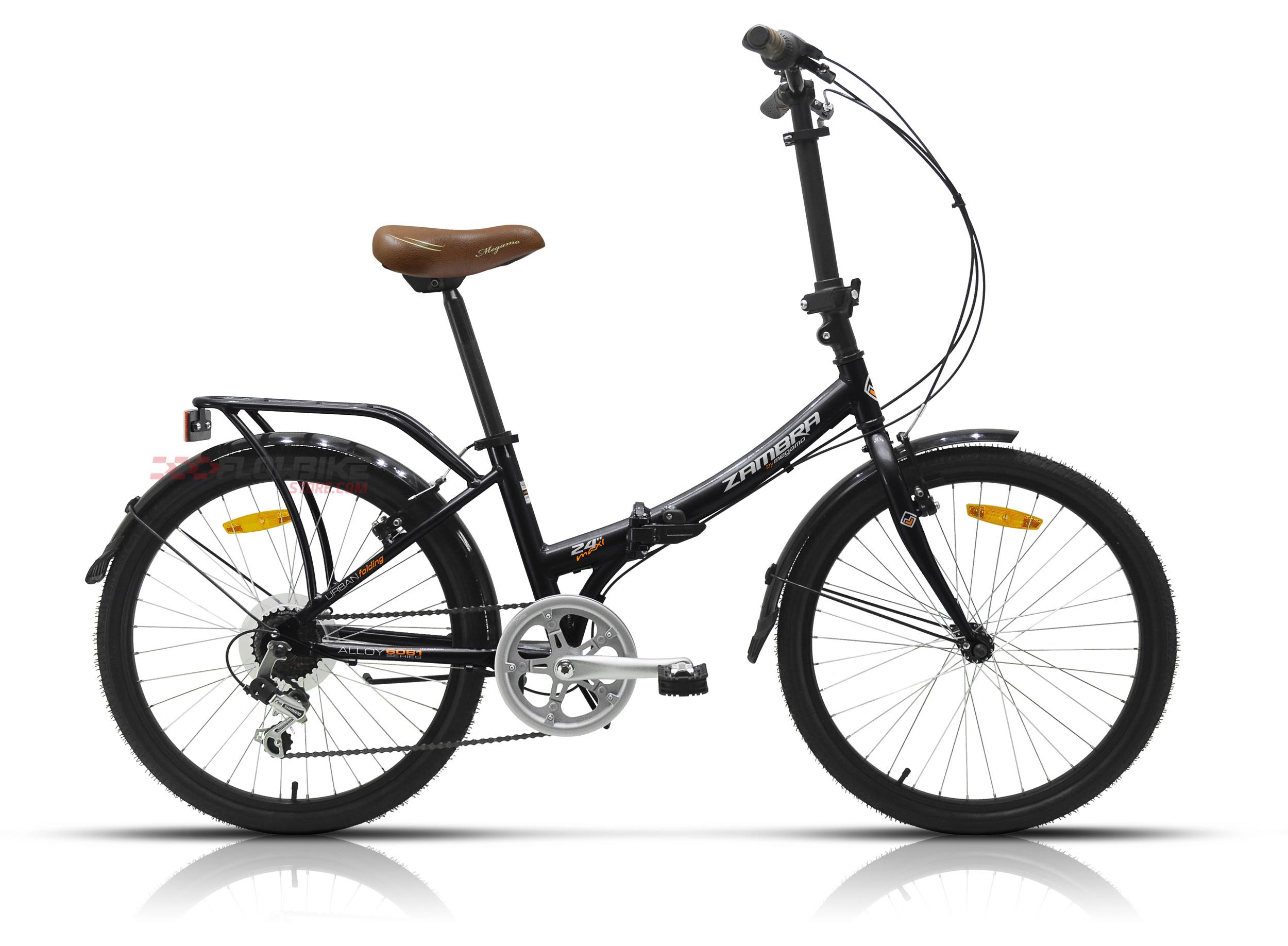 Bicicleta Megamo Plegable 24" MAXI (Negro)